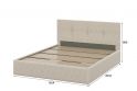 Մահճակալ երկտեղանի SV CAMELIA 160x200 Ткань бежевый - 2
