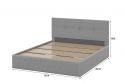 Մահճակալ երկտեղանի SV CAMELIA 160x200 Ткань серый  - 2