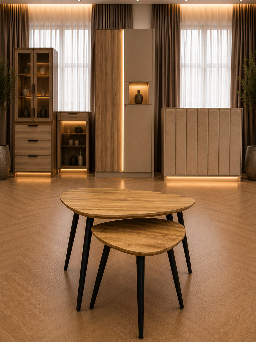 Սեղան SIGNAL TWIN COFFEE ARTISANOAK/BLACK SET