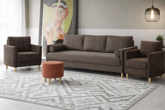 Հավաքածու բազմոց-բազկաթոռ NIK-Mebel LORA ТД 331 - 24901