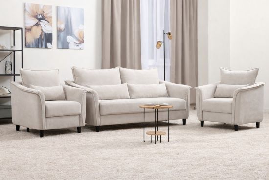 Հավաքածու բազմոց + 2 բազկաթոռ NIK BERTA  (серый) - 29215