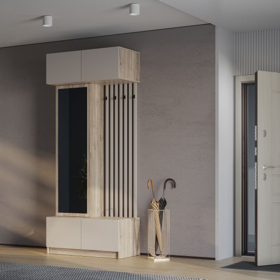 Նախասրահի կահույք BTS BAGIRA ПР-03 Дуб смоки/Кашемир - 29186