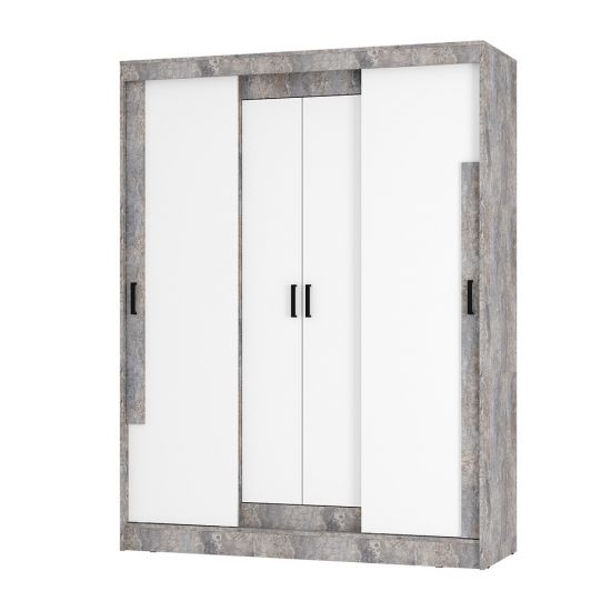 Պահարան կուպե SMART ШКК-06 Цемент светлый/белый - 29040