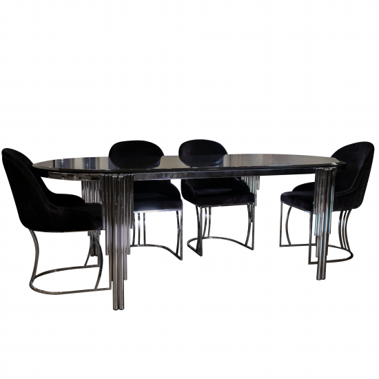 Հավաքածու սեղան, 6 աթոռ BLACK STONE - 23606