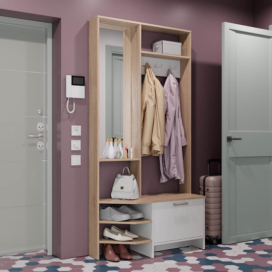 Նախասրահի կահույք BTS TEO ПР-01 сонома/белый - 29309