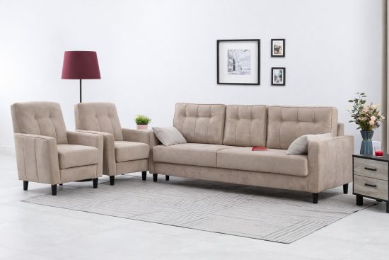 Հավաքածու բազմոց + 2 բազկաթոռ NIK ARNO (песочный) - 29212