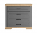 Կոմոդ MARSELLE KOM4S BRW Дымчатый алмаз/Дуб урбан
